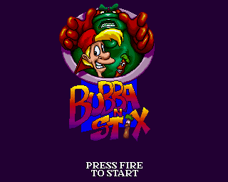 Bubba 'N' Stix title screen for Amiga CD32